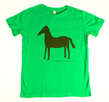 Load image into Gallery viewer, Horse t-shirt for children, cool and fun t-shirt for kids, green