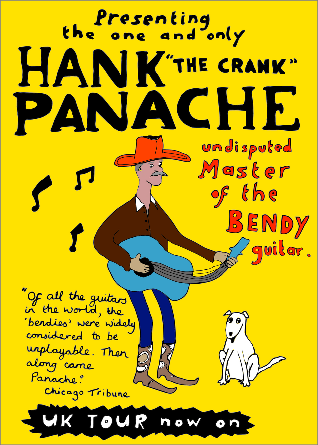 Hank Panache Bendy Guitar poster
