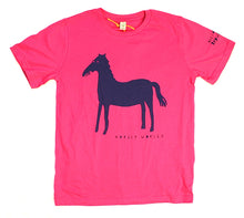 Load image into Gallery viewer, Horse t-shirt for children, cool and fun t-shirt for kids, pink