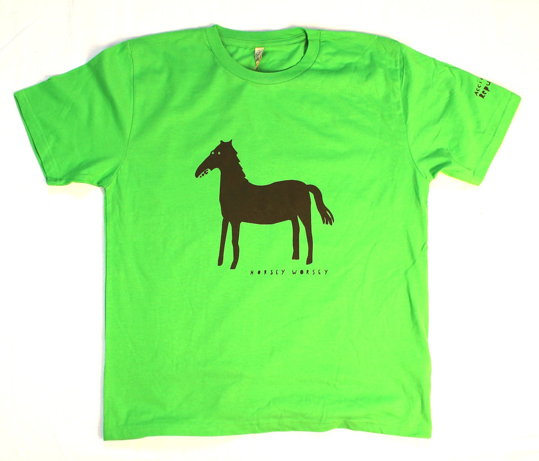 unusual and witty horse t-shirt, unique and cool t-shirt, eco-friendly printing