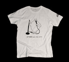 Load image into Gallery viewer, Stand-up for cats cool and original t-shirt in white