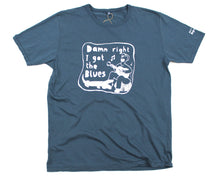 Load image into Gallery viewer, i got blues t-shirt, unusual and witty shirt for men in blue
