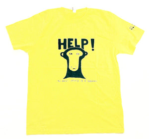 my inner chimp unusual and witty t-shirt, yellow