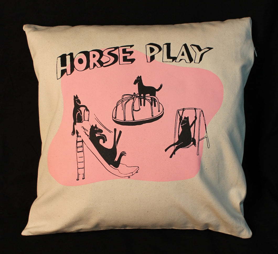 Horse Play cushion cover