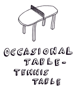 Occasional Table-Tennis Table greetings card